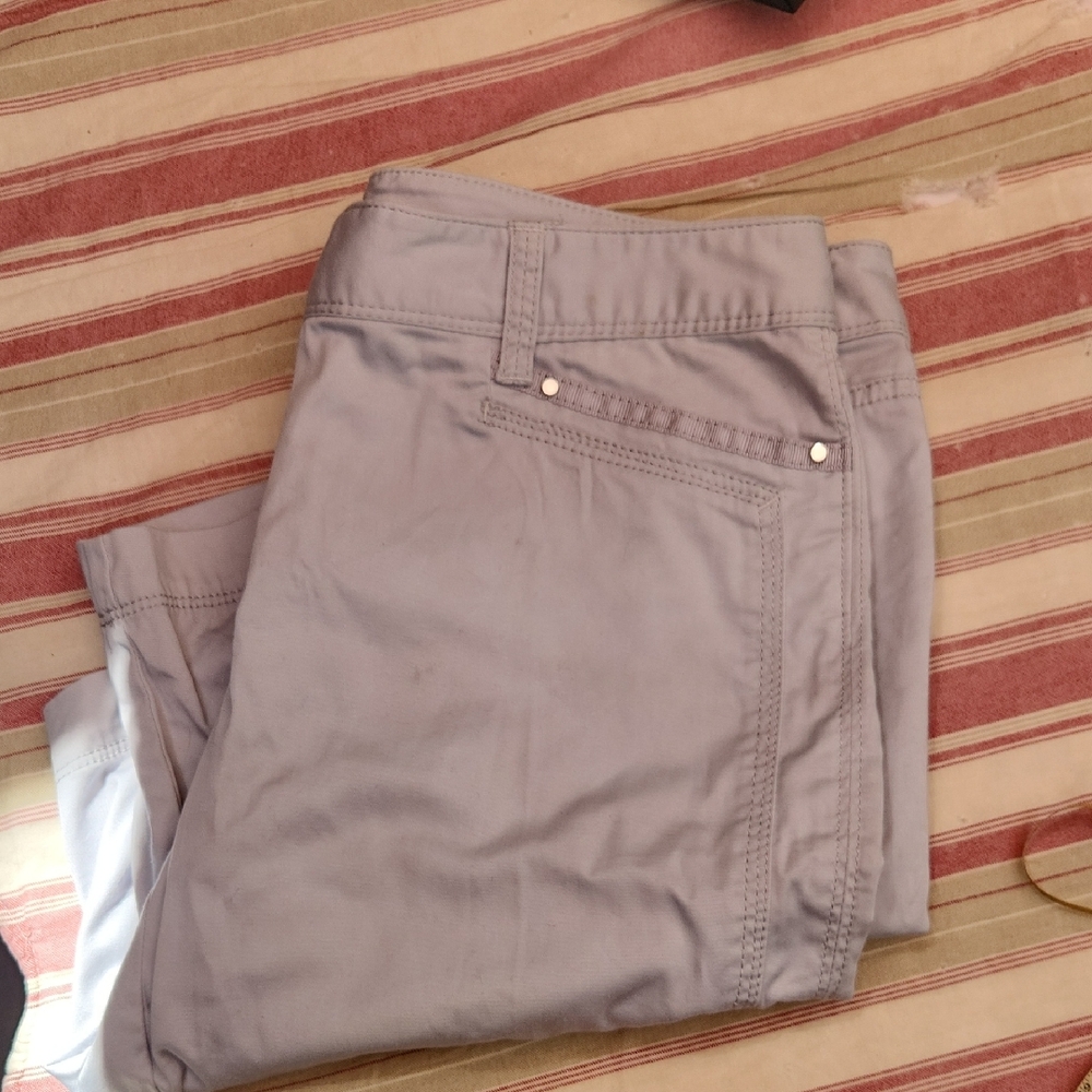 White House Black Market Light Gray Bermuda Shorts